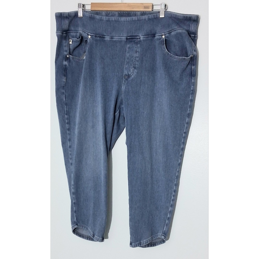 Belle by Kim Gravel Jeggings Women's Size 24W Blue Flexibelle Curve Hem Preowned